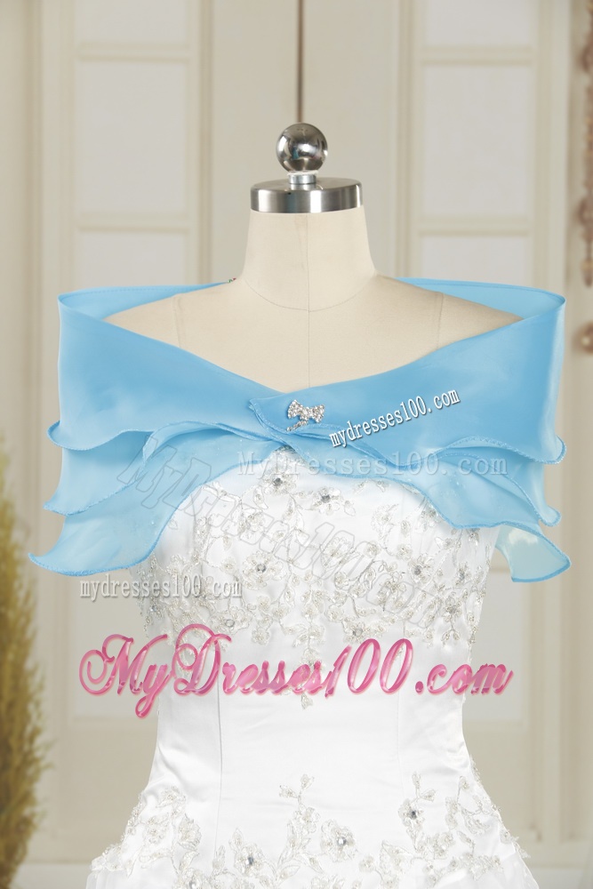 Popular Sweetheart Ruffles and Beading Bridal Gowns in White