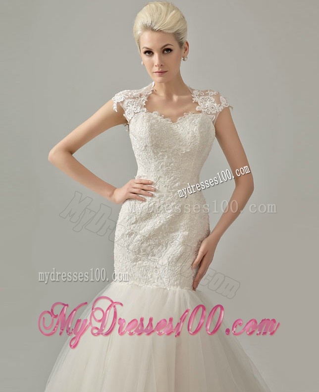Remarkable 2016 Mermaid White Long Wedding Dresses with Lace