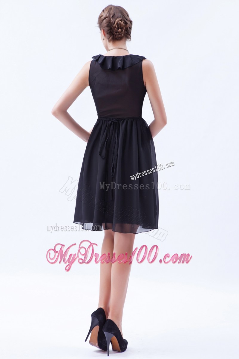 Dark Purple Empire V-neck Mini-length Ruching Prom Dress