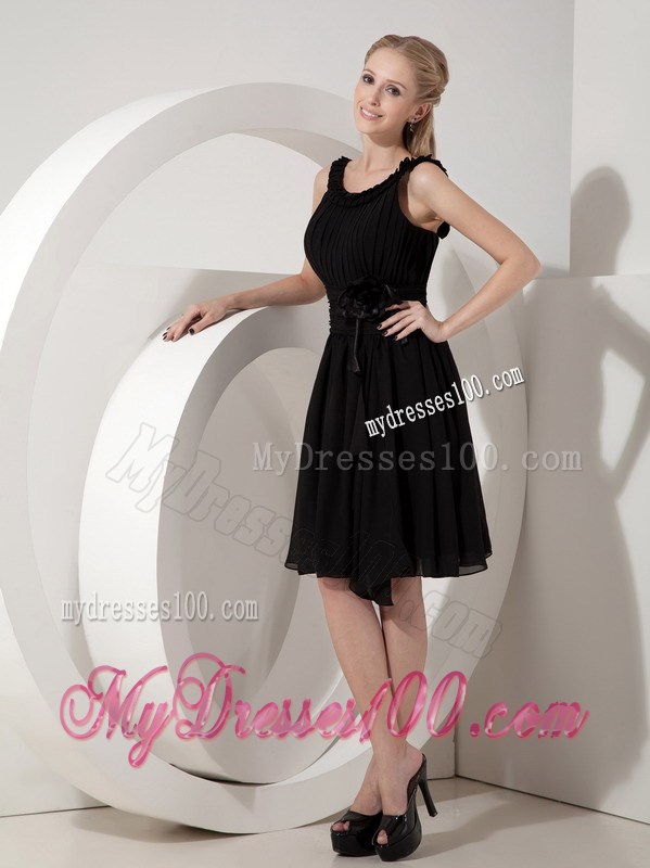 Brand New Asymmetrical Beading Knee-length Little Black Dress