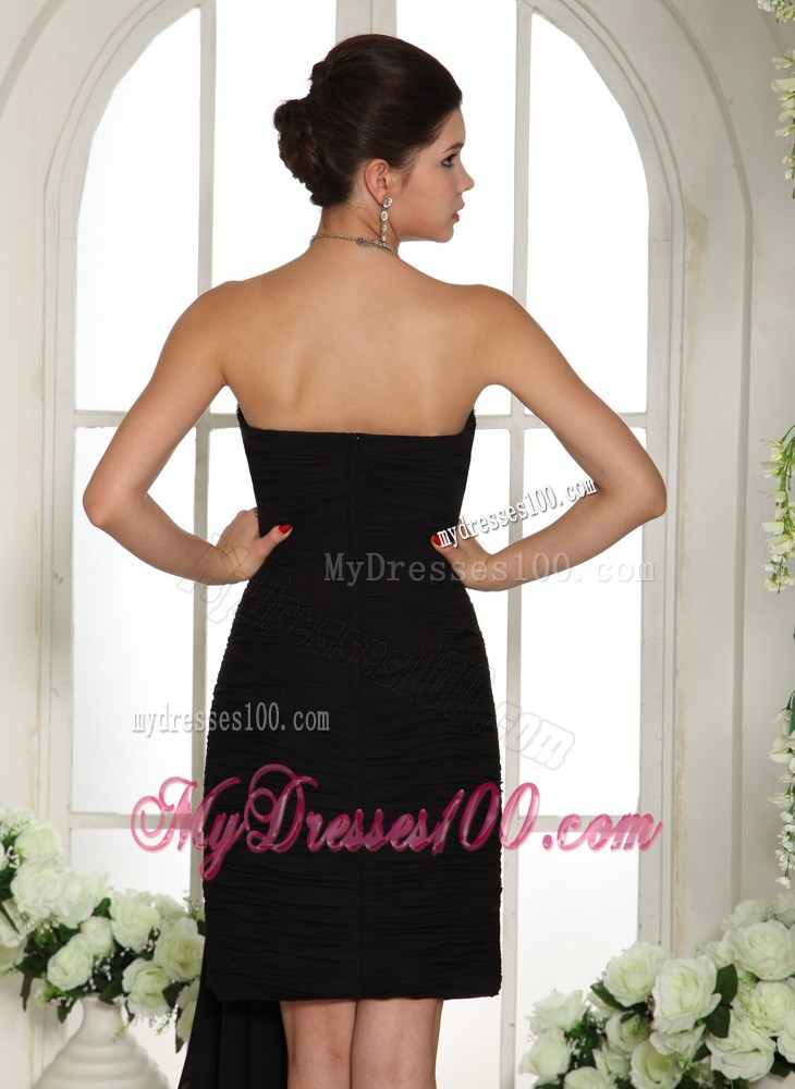 Sweetheart Beaded Decorate Mini-length Little Black Dresses for Club