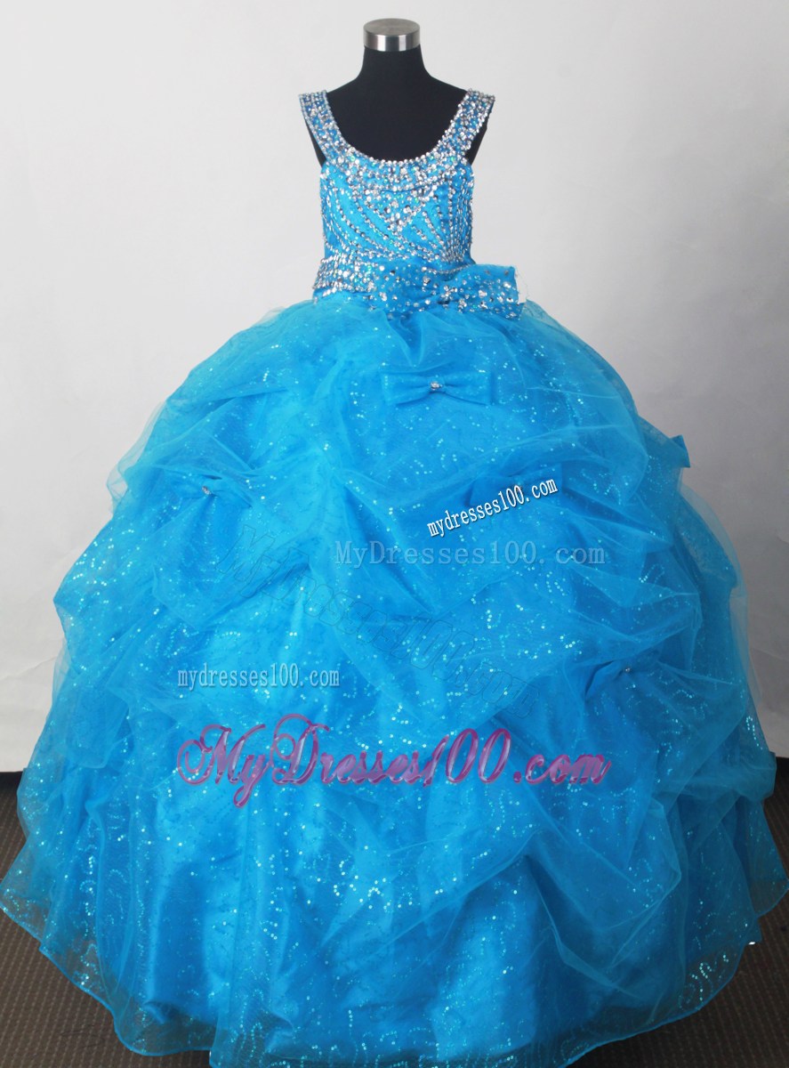 2012 Pretty Little Girl Pageant Dresses With Pick-ups and Beading Custom Made
