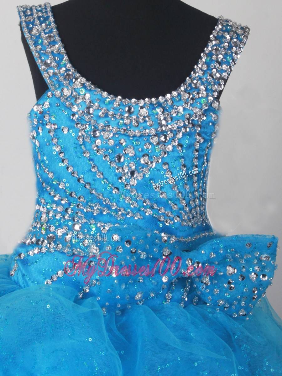 2012 Pretty Little Girl Pageant Dresses With Pick-ups and Beading Custom Made