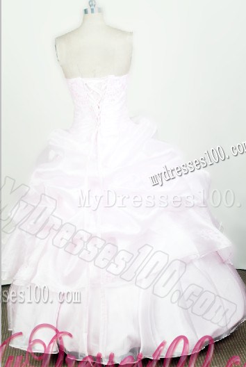 2013 Lovely Strapless Little Girl Pageant Dresses With Beading and Organza
