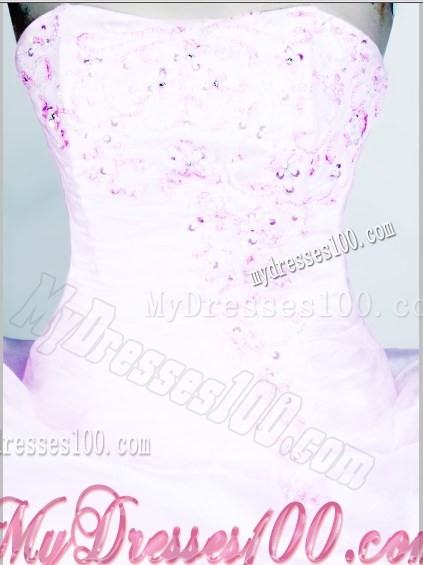 2013 Lovely Strapless Little Girl Pageant Dresses With Beading and Organza