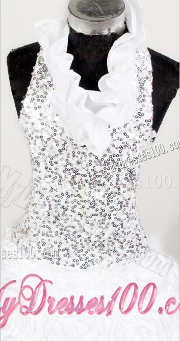 2013 Luxurious Little Girl Pageant Dresses Beading Bodice and Fabric With Roling Flowers