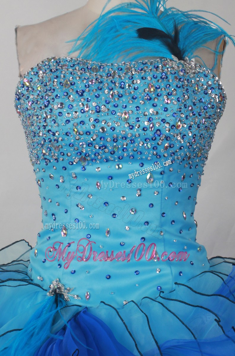 2013 Perfect For Custom Made Little Girl Pageant Dresses With Beading and Feather