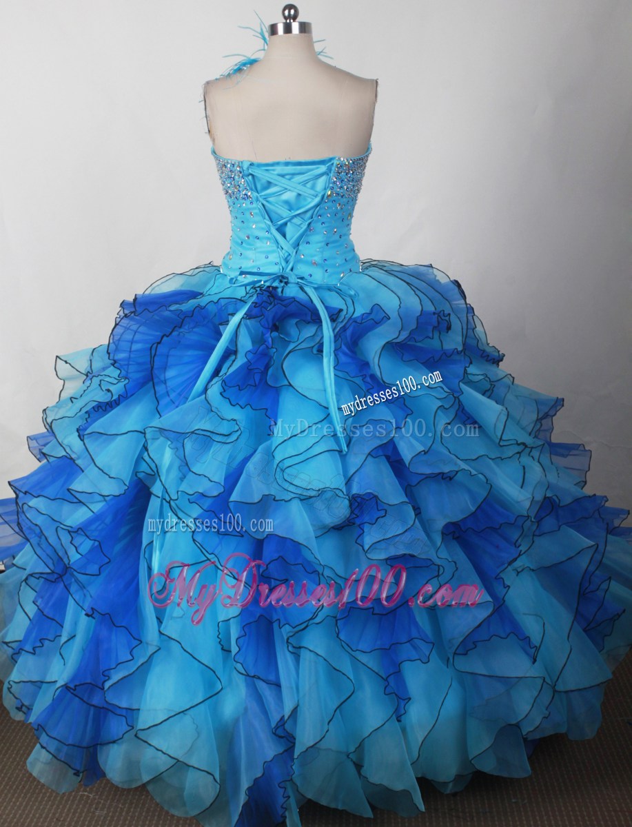 2013 Perfect For Custom Made Little Girl Pageant Dresses With Beading and Feather