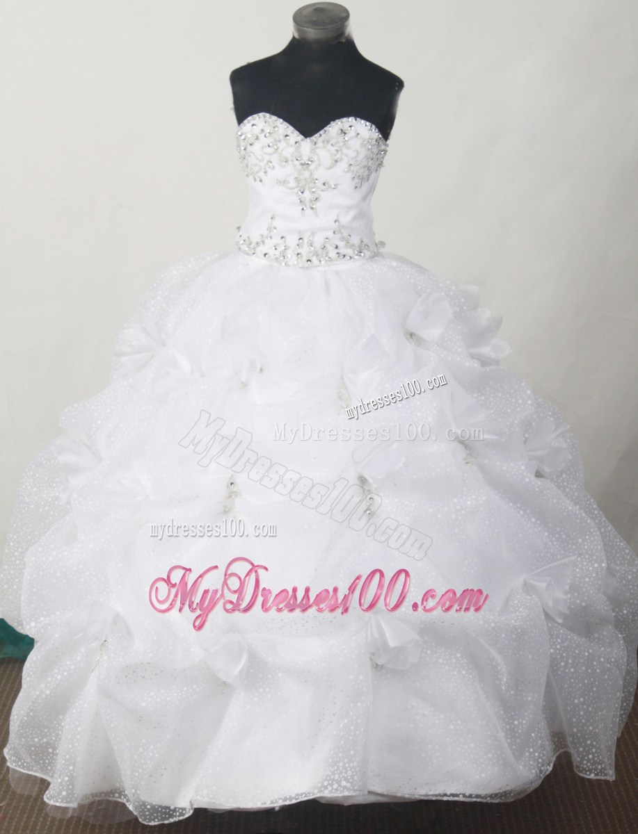 2013 Sweet Little Girl Pageant Dresses With Appliques and Pick-ups
