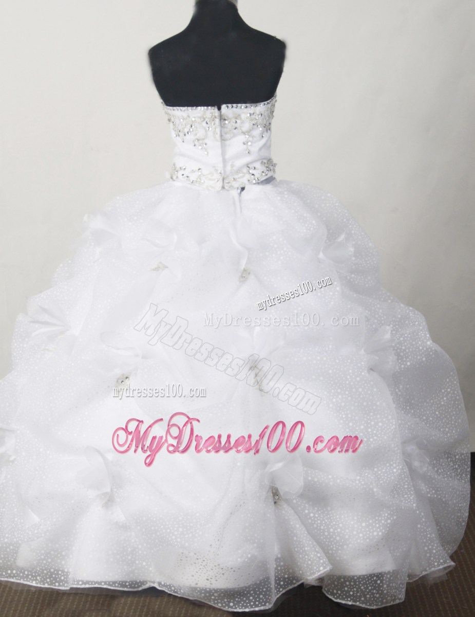 2013 Sweet Little Girl Pageant Dresses With Appliques and Pick-ups