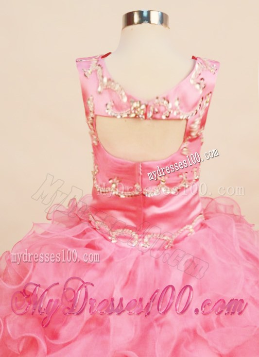 Best Ruffles 2013 Little Girl Pageant Dress Square Neck With Floor-Length Organza