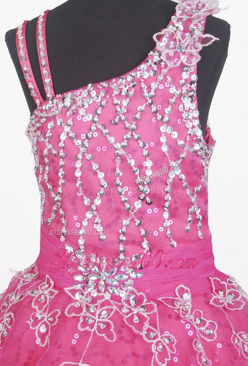 Brand new Beading Appliques Ball Gown Strap Floor-length Little Gril Pageant Dress