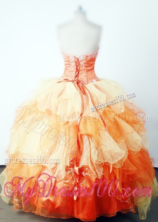 Classical Embroidery With Beading Ball Gown Strapless Floor-length Little Girl Pageant Dress