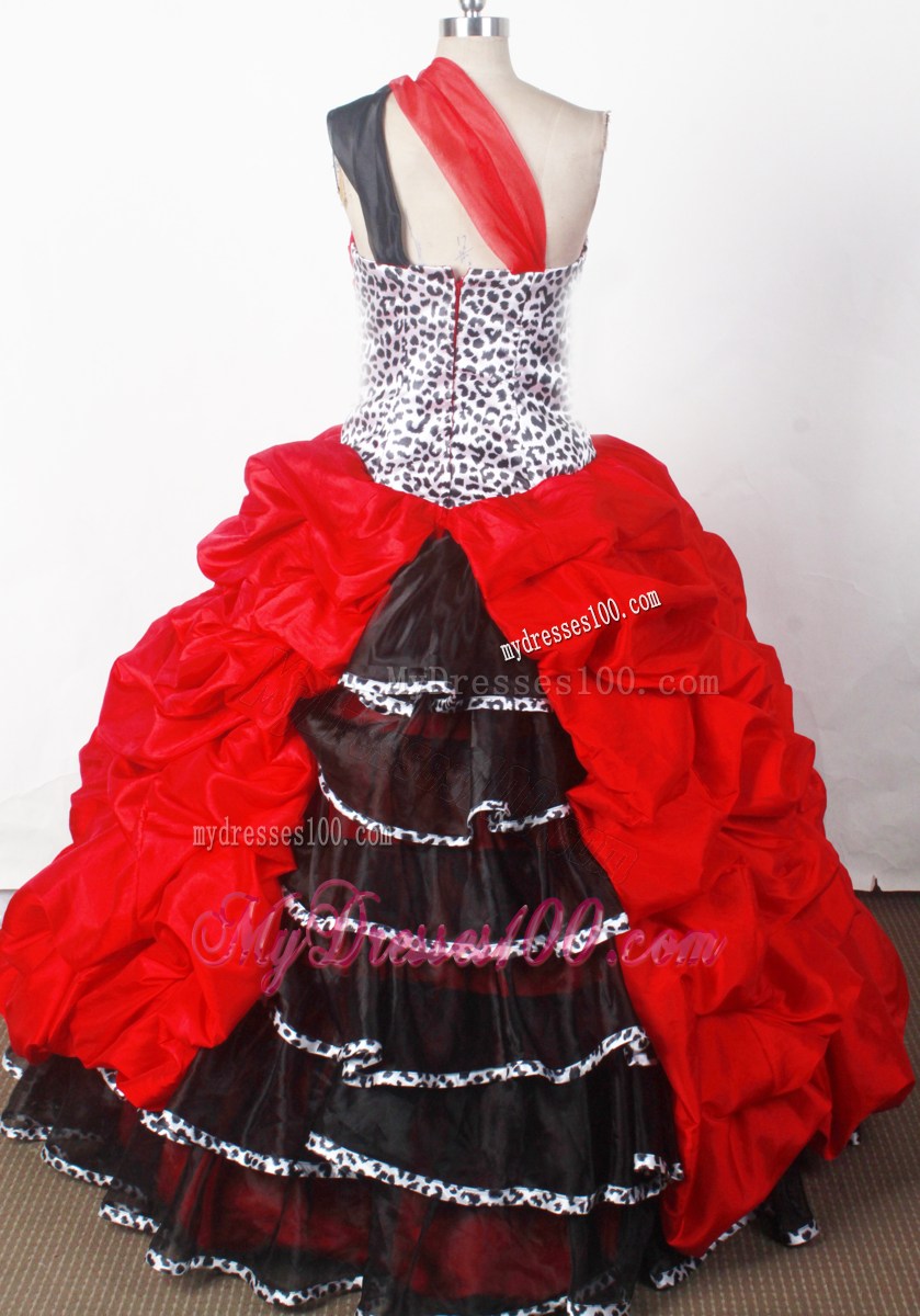 Elegant Ball Gown One Shoulder Floor-length Little Girl Pageant Dress