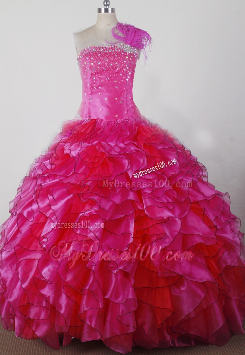 Beading and Ruffles Strapless Floor-lengthBall Gown Little Girl Pageant Dress