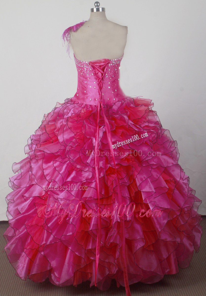 Beading and Ruffles Strapless Floor-lengthBall Gown Little Girl Pageant Dress