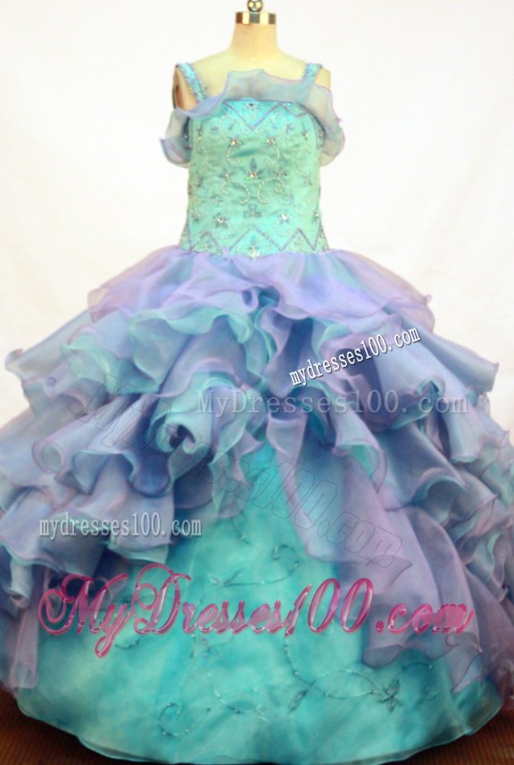 Gorgeous Ball Gown Little Girl Pageant Dress Straps Floor-length