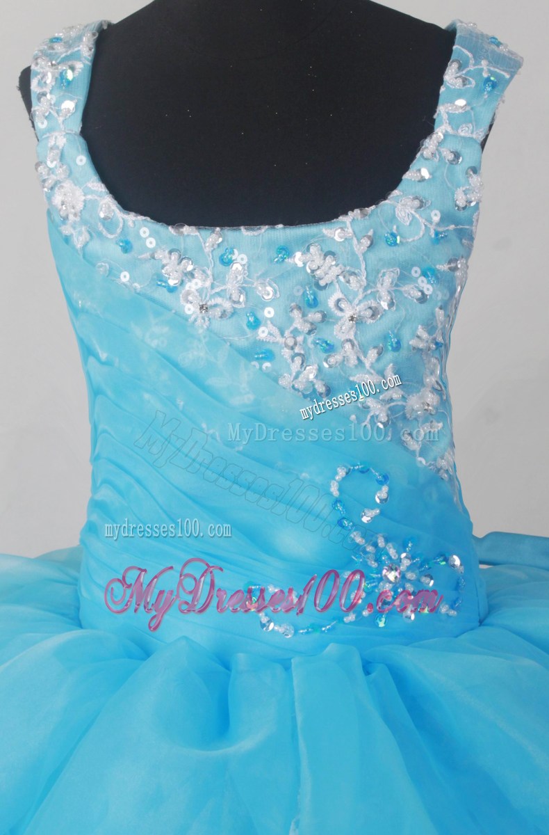 Luxurious Ball Gown Scoop Floor-length Little Girl Pageant Dress