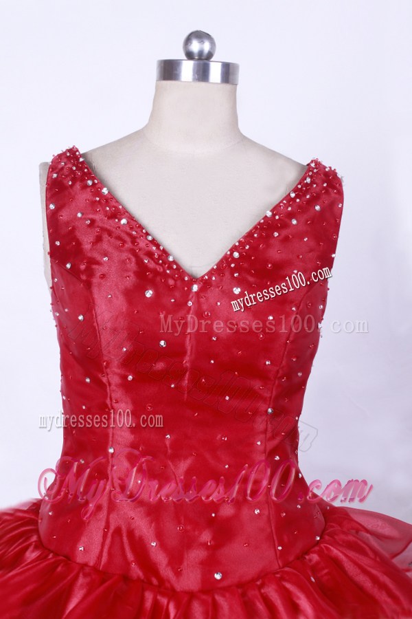 Luxurious Little Girl Pageant Dresses With Ruffled Layers and Beading