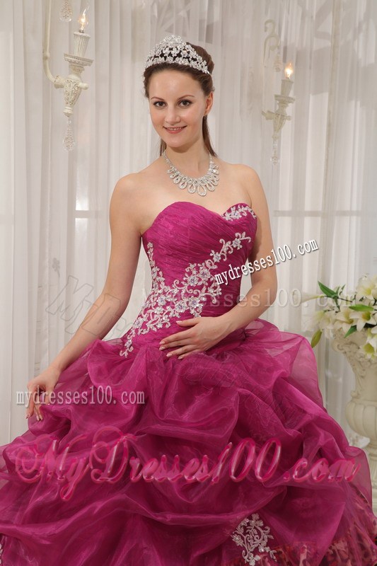 Burgundy Ruched Ball Gown Corset Back Quince Dress with Leopard