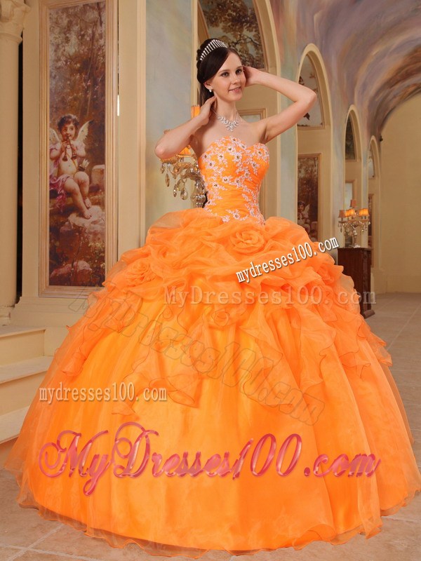 Puffy Ball Gown Ruched Dresses for Quince with Appliques