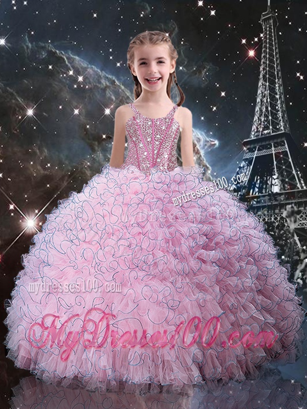 2016 Beautiful Matching Sister Dresses with Beading and Ruffles