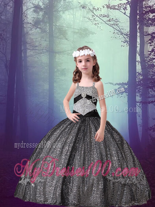 Classical Ball Gown Sweetheart Appliques Princesita Quinceanera Dresses in Black
