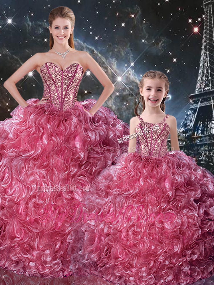 Fall Fashionable Ball Gown 2016 Matching Sister Dresses with Beading
