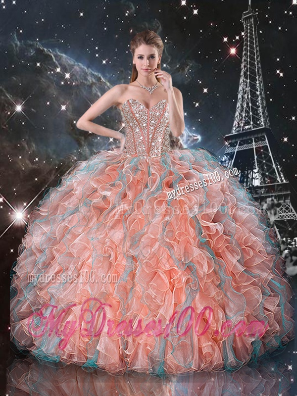 Gorgeous Ball Gown Matching Sister Dresses with Beading and Ruffles for Fall