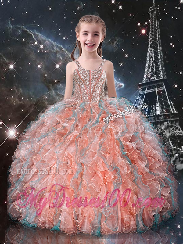 Gorgeous Ball Gown Matching Sister Dresses with Beading and Ruffles for Fall