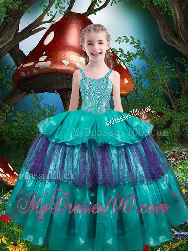 Hot Sale Ball Gown Matching Sister Dresses with Ruffled Layers