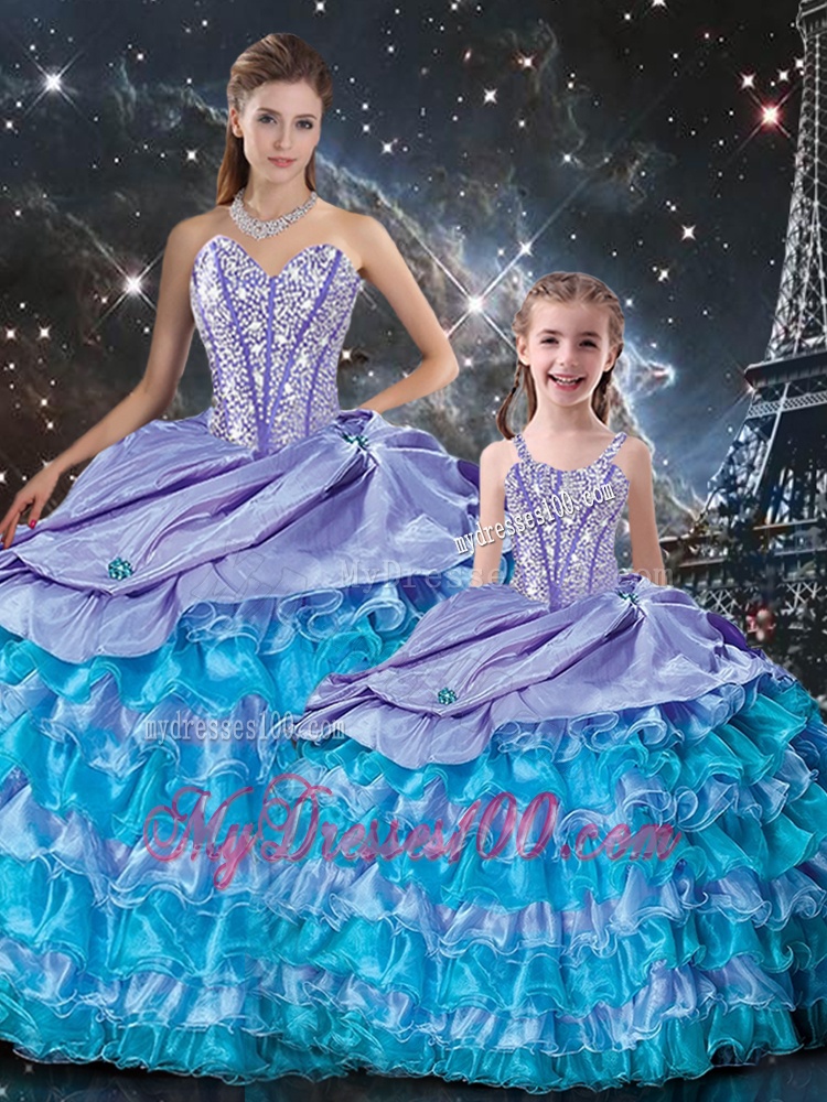New Arrivals Ball Gown Beading and Ruffled Layers Matching Sister Dresses