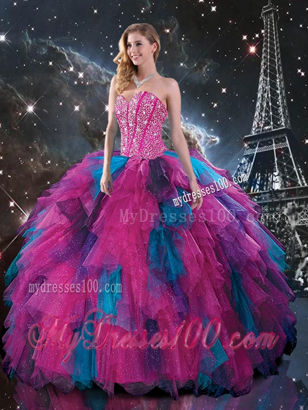 New Style Sweetheart Beading Matching Sister Dresses in Multi Color