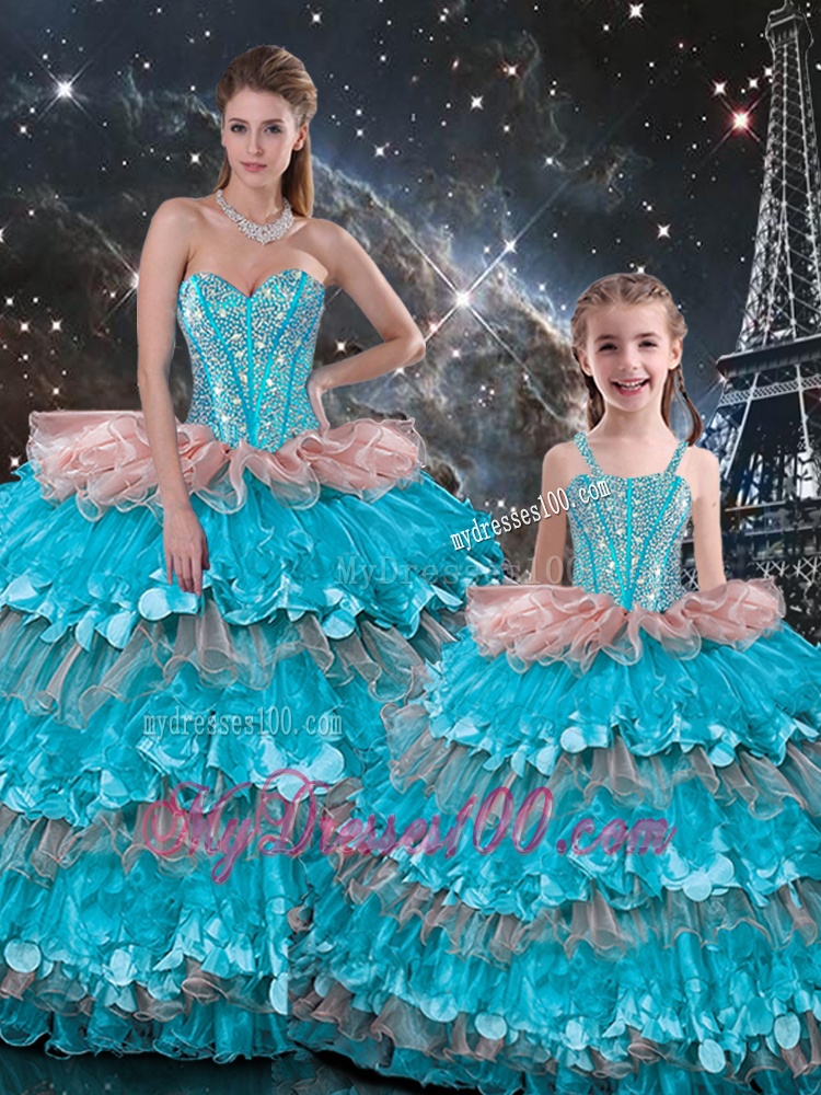 Wonderful Ball Gown Ruffled Layers Matching Sister Dresses for 2016