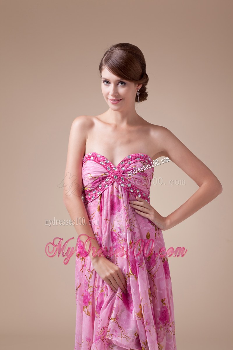 2013 New High-low Sweetheart Empire Prom Dress With Beading