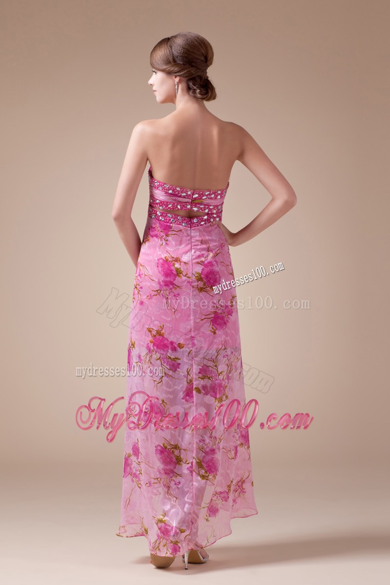 2013 New High-low Sweetheart Empire Prom Dress With Beading