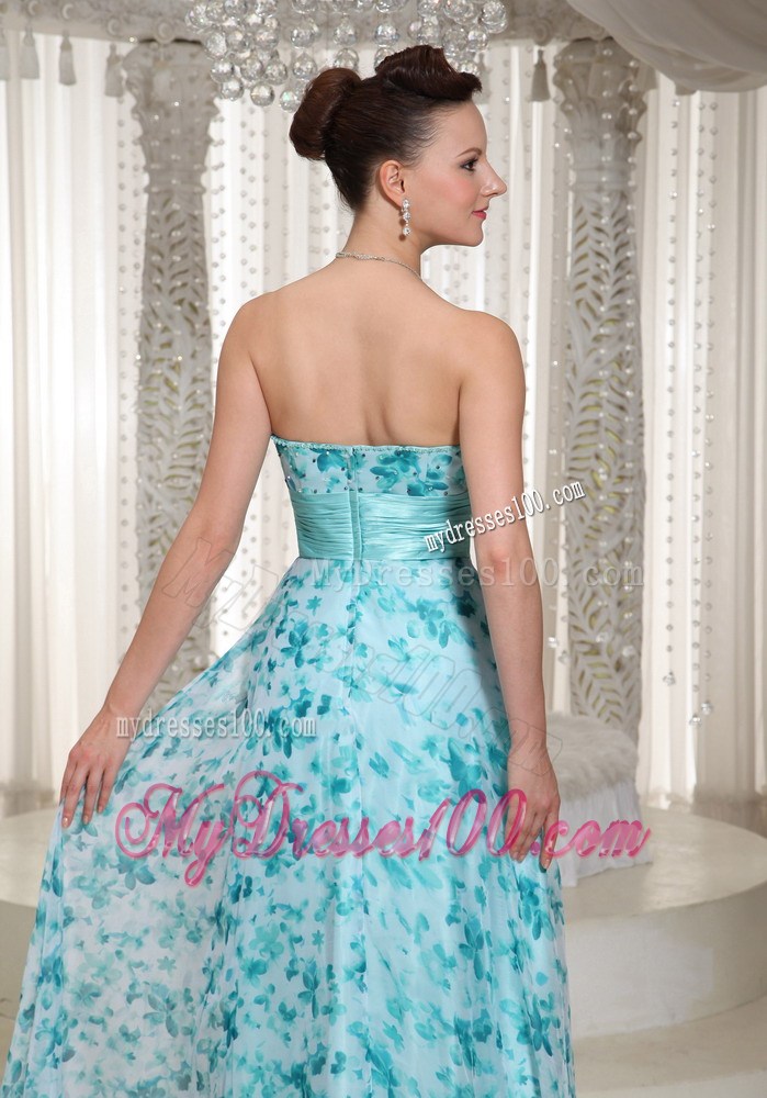 2013 Empire Printing Prom Dress For Formal With Sweetheart Floor-length