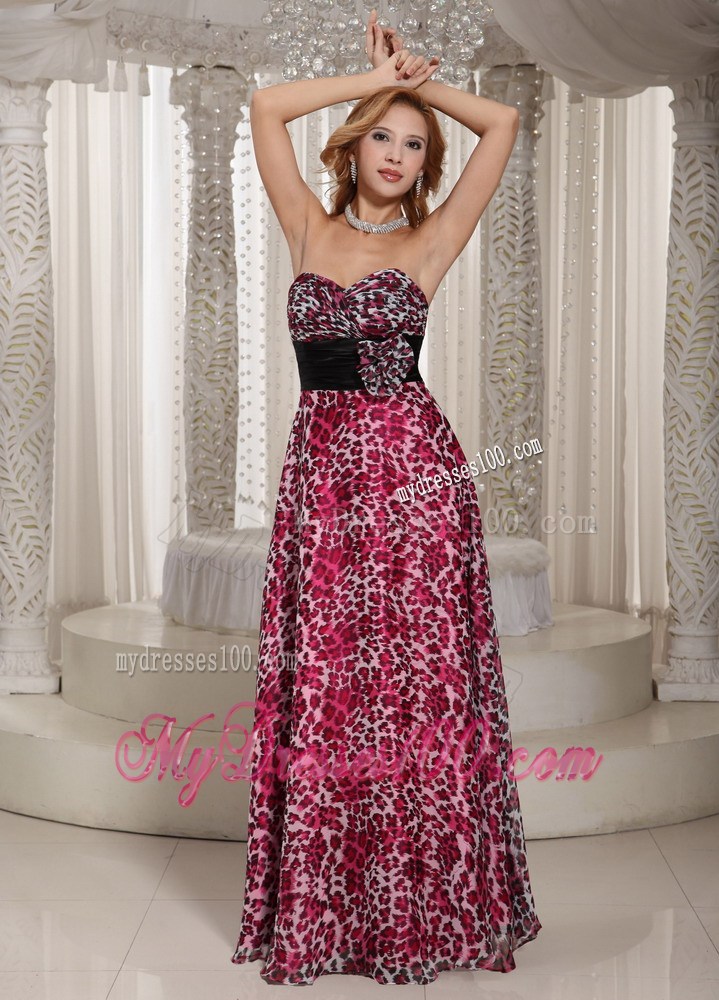 Multi-color Empire Sweetheart Hand Made Flower Long Maxi Dresses
