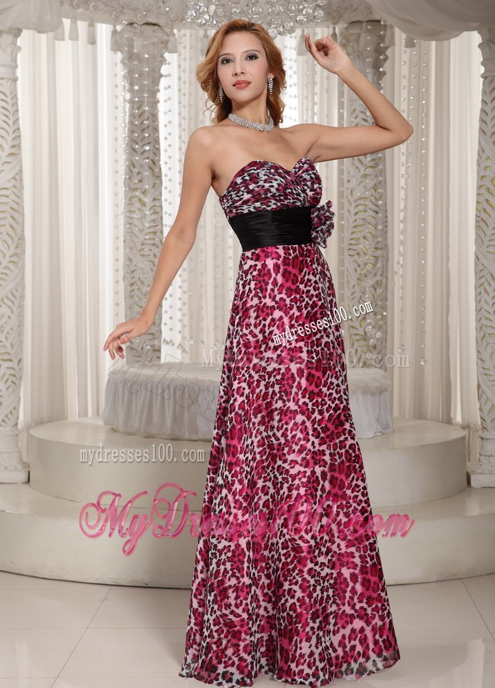 Multi-color Empire Sweetheart Hand Made Flower Long Maxi Dresses