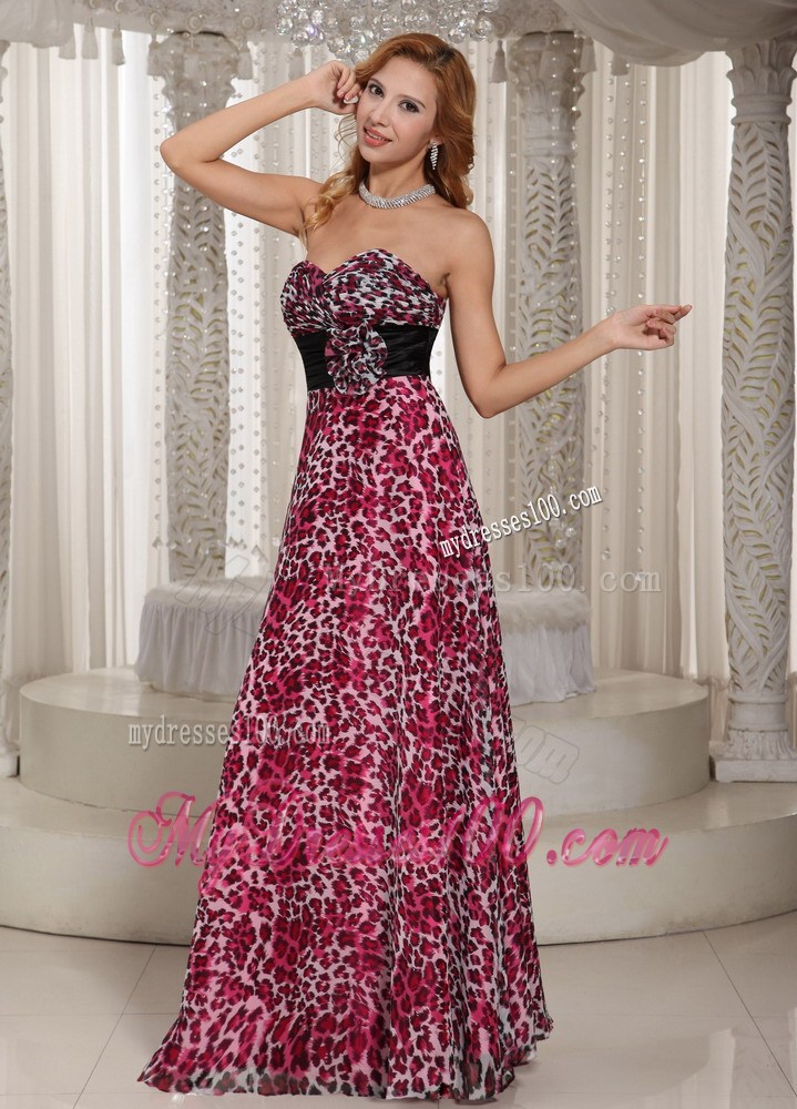 Multi-color Empire Sweetheart Hand Made Flower Long Maxi Dresses