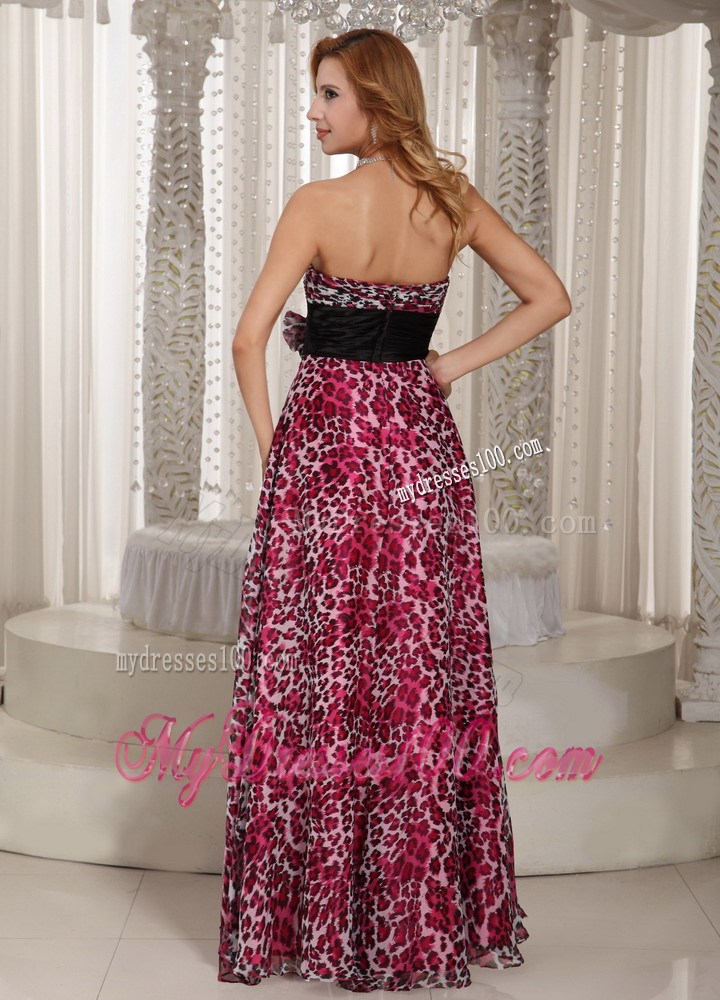 Multi-color Empire Sweetheart Hand Made Flower Long Maxi Dresses