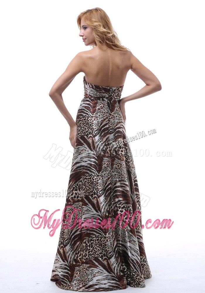 2013 Cheap Strapless Multi-color Printing Maxi Dresses For Graduation