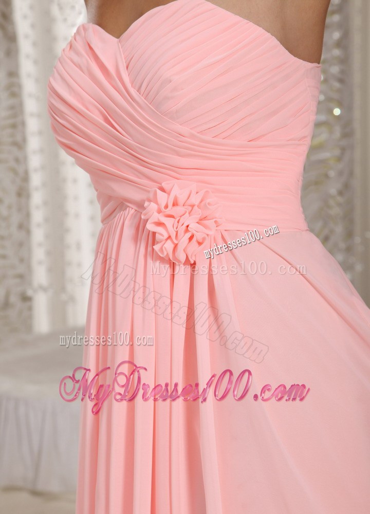 2013 Sweetheart Baby Pink Stylish Long Maxi Dresses Ruched Bodice