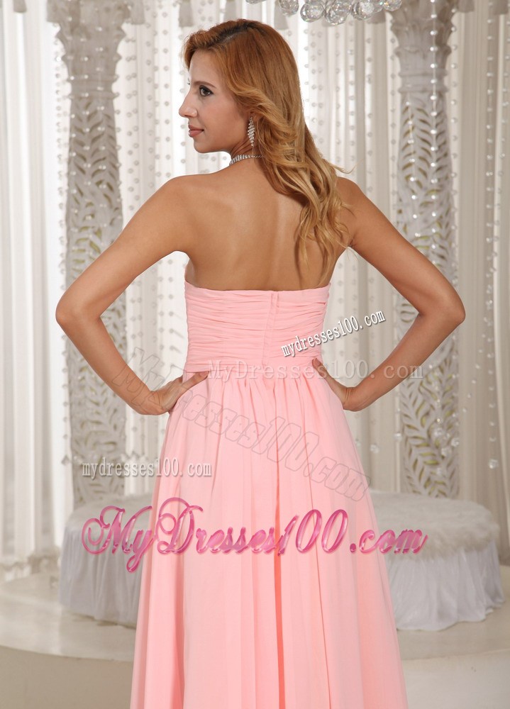 2013 Sweetheart Baby Pink Stylish Long Maxi Dresses Ruched Bodice