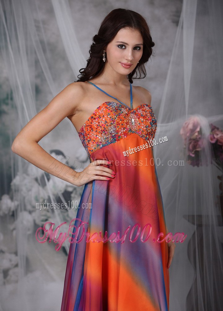 Colorful Empire Straps Floor-length Beading 2013 Summer Maxi Dresses