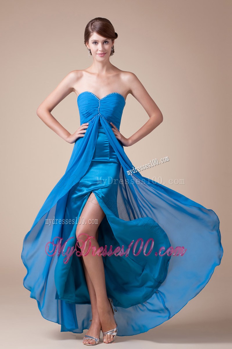 Cheap Sweetheart Elegant Ankle-length Empire Beaded Maxi Dress