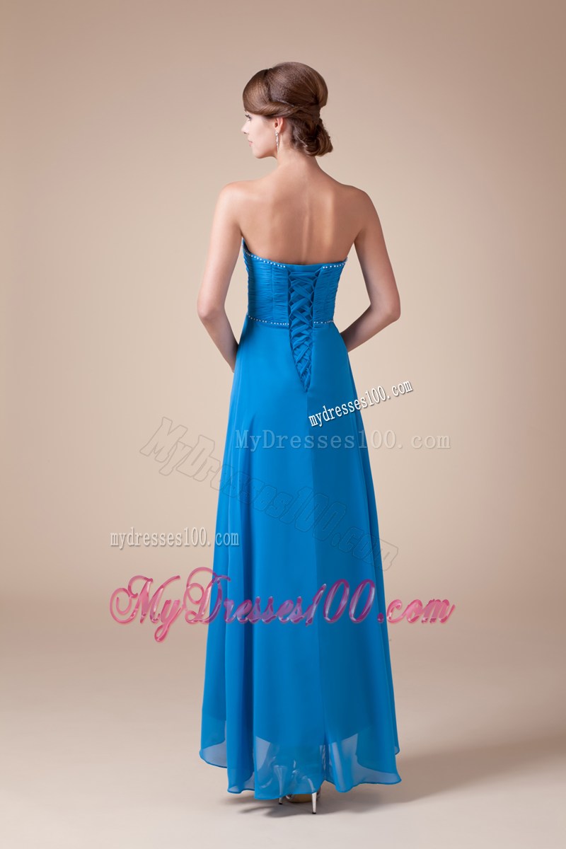 Cheap Sweetheart Elegant Ankle-length Empire Beaded Maxi Dress