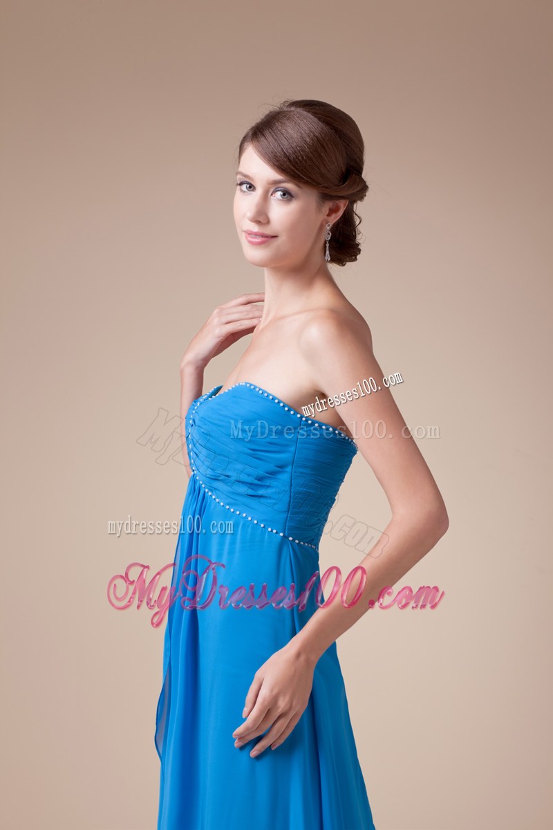 Cheap Sweetheart Elegant Ankle-length Empire Beaded Maxi Dress