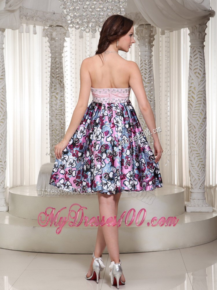 2013 Sweetheart Printing Maxi Dresses With Beading In Store