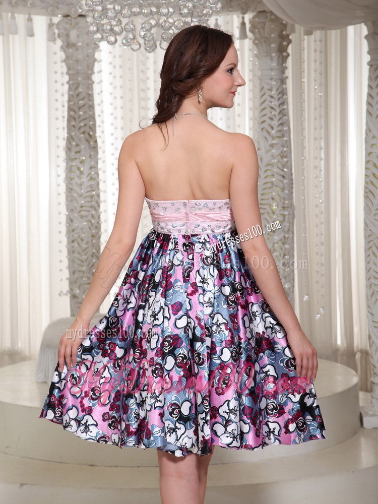 2013 Sweetheart Printing Maxi Dresses With Beading In Store